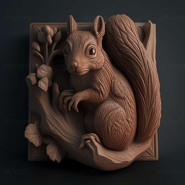 3D model squirrel (STL)